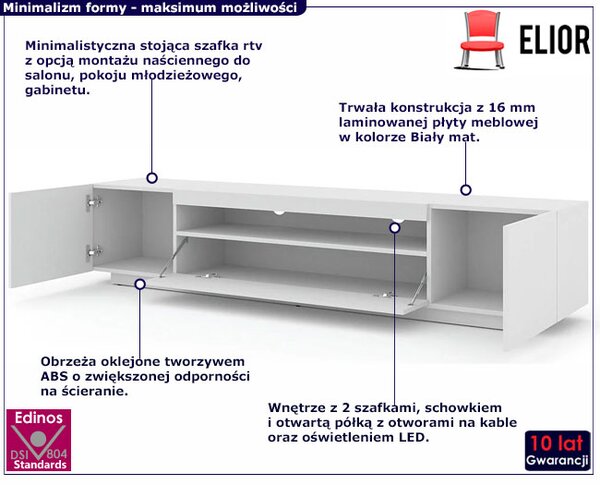 Stojąca Lub Biały Wisząca Szafka Rtv H2-G22