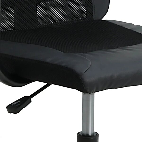 Czarne krzesło biurowe ergonomiczne z ekoskóry M8-L75