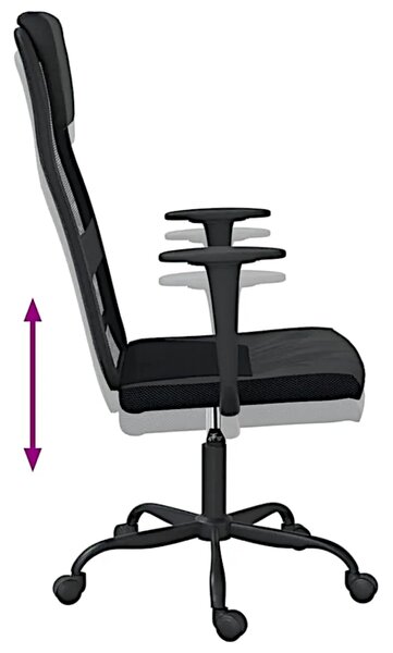 Czarne krzesło biurowe ergonomiczne z ekoskóry M8-L75