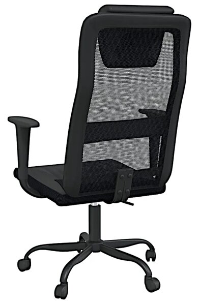 Czarne krzesło biurowe ergonomiczne z ekoskóry M8-L75