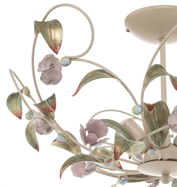 Lampa sufitowa Rose jako żyrandol, 5-punktowa Luminex, możliwość ściemniania, multikolor, salon / jadalnia, metal, florentyński