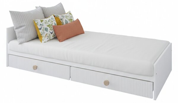 Zestaw mebli młodzieżowych Cozy LOFT Young biały - Łóżko 200x90, szafa, regał, komoda, biurko