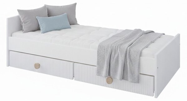 Zestaw mebli młodzieżowych Cozy LOFT Young biały - Łóżko 160x80, szafa, regał, komoda, biurko