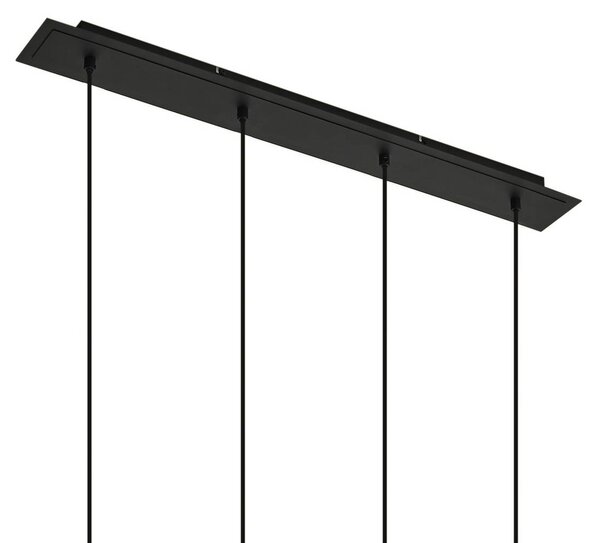Lampa wisząca Joffrey Lindby, możliwość ściemniania, czarny, salon / jadalnia, metal, nowoczesny