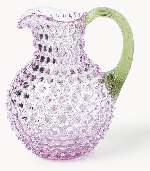 Dzbanek ze szkła dmuchanego Hobnail, 2 l