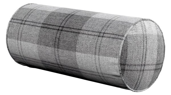 Poduszka wałek prosty kolor szary tkanina strukturalna, wzorzysta