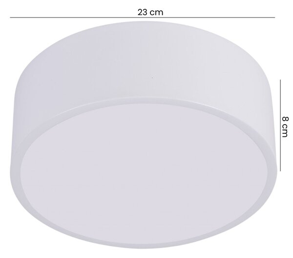 PLAFON LAMPA SUFITOWA BIAŁA NOWOCZESNA ORBO D23