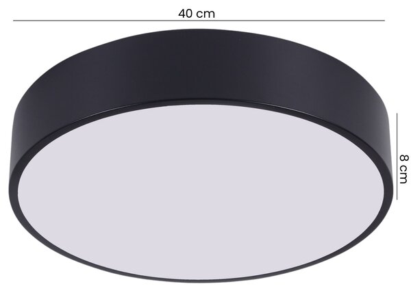 PLAFON LAMPA SUFITOWA CZARNA NOWOCZESNA ORBO D40