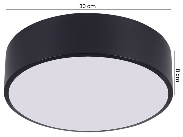 PLAFON LAMPA SUFITOWA CZARNA NOWOCZESNA ORBO D30