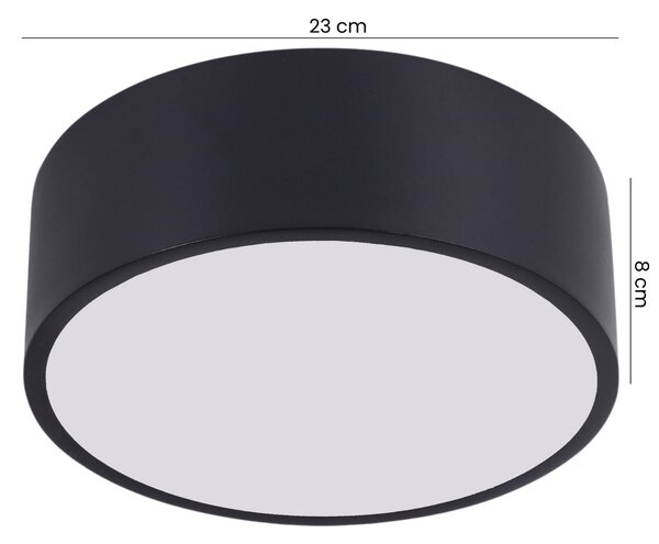 PLAFON LAMPA SUFITOWA CZARNA NOWOCZESNA ORBO D23