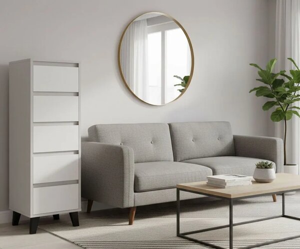 Komoda w stylu skandynawskim kaszmir + biały H3-K38