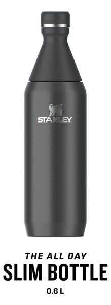 Czarna butelka termiczna ze stali nierdzewnej 600 ml All Day Slim Bottle Black – Stanley