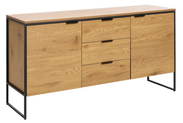 Komoda w dekorze dębu w naturalnym kolorze 155x81x45 cm Cesura – Unique Furniture