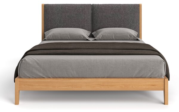 Łóżko tapicerowane Vena 160×200 cm, dąb, lakier mat, Storm 97 – Outlet Dąb 160x200 cm Lakier matowy STORM 97 Danzz