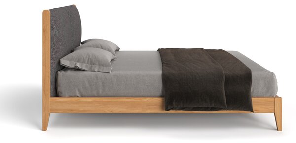 Łóżko tapicerowane Vena 160×200 cm, dąb, lakier mat, Storm 97 – Outlet Dąb 160x200 cm Lakier matowy STORM 97 Danzz