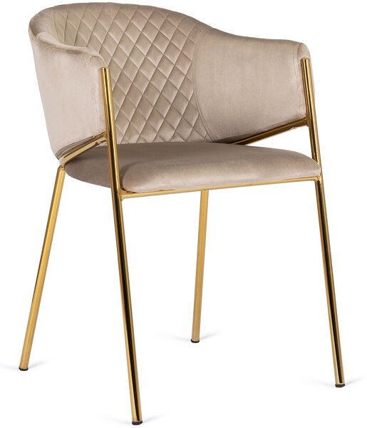 Kubełkowe krzesło w stylu glamour Innes