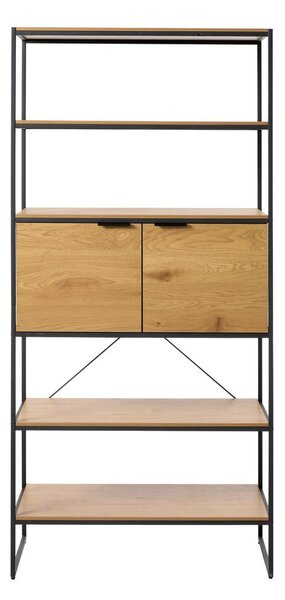 Regał w dekorze dębu w naturalnym kolorze 90x190x40 cm Cesura – Unique Furniture
