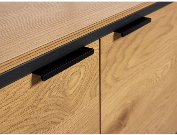 Regał w dekorze dębu w naturalnym kolorze 90x190x40 cm Cesura – Unique Furniture