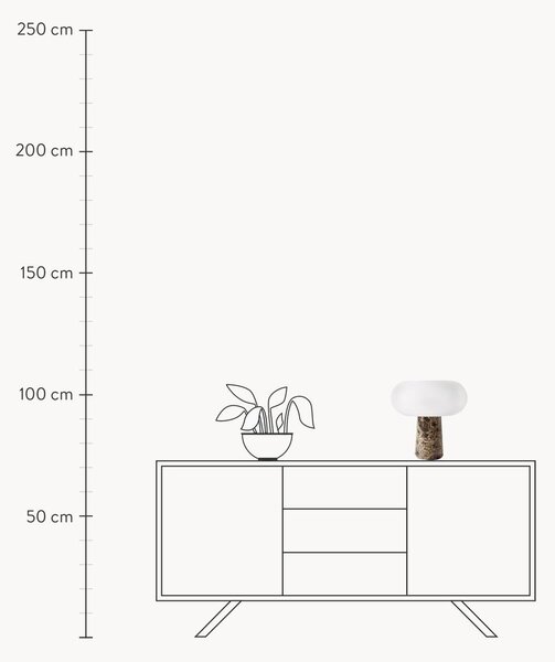 Lampa stołowa z marmurową podstawą Mariella