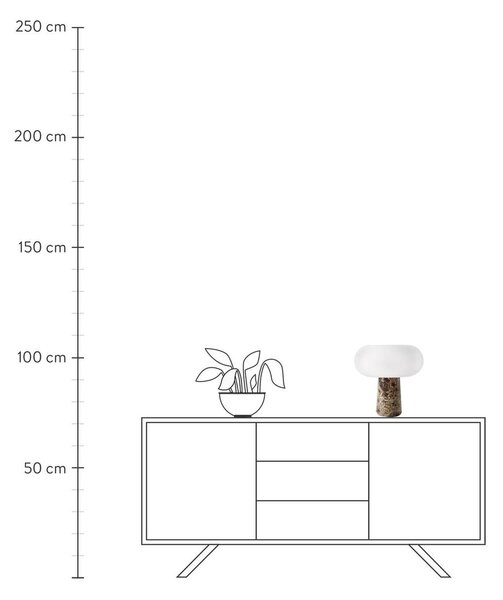 Lampa stołowa z marmurową podstawą Mariella
