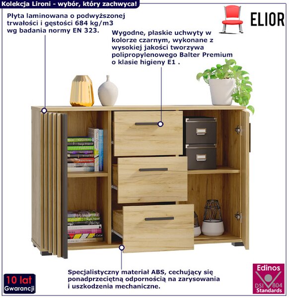 Komoda z lamelami 120 cm M3-D31