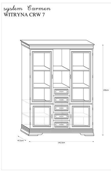 Witryna CRW-7 Wiśnia portofino