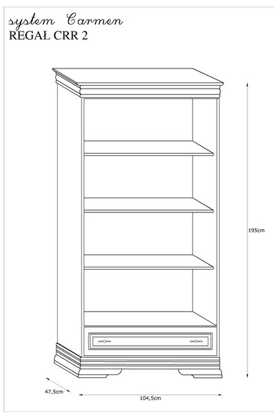 Regał CRR-2 Dąb stuletni