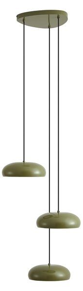 Retro Zielona Lampa Wisząca z Metalowymi Kloszami 6-punktowa - Macaron