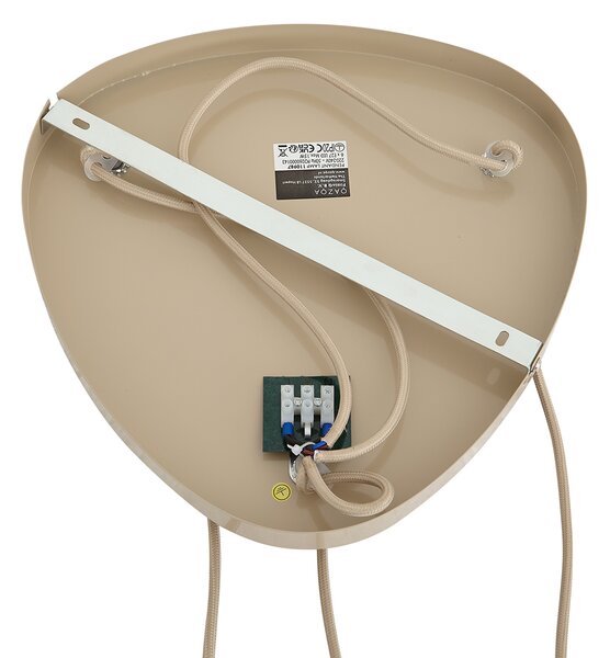 Lampa wisząca retro taupe z metalowym kloszem 6-punktowa - Macaron
