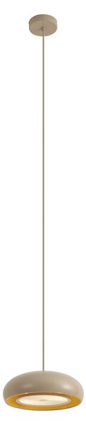 Lampa wisząca retro taupe z metalowym kloszem 2-punktowa - Macaron