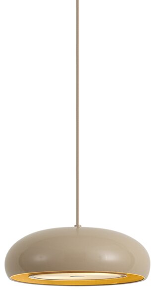 Lampa wisząca retro taupe z metalowym kloszem 2-punktowa - Macaron