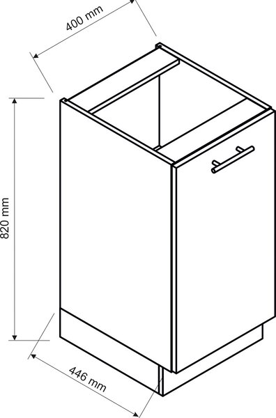 Dolna szafka kuchenna 40 cm D8-K09