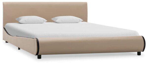 Rama łóżka, kolor cappuccino, sztuczna skóra, 120 x 200 cm