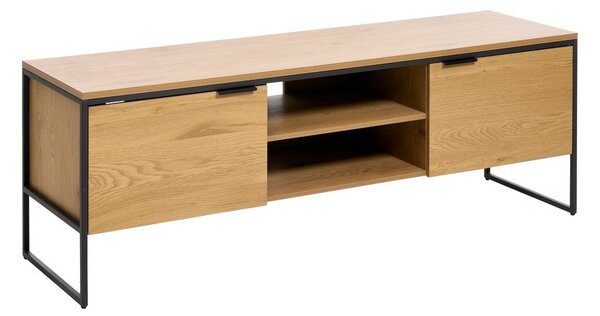 Szafka pod TV w dekorze dębu w naturalnym kolorze 155x55x45 cm Cesura – Unique Furniture