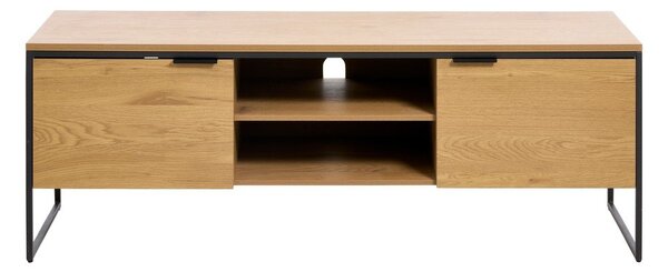 Szafka pod TV w dekorze dębu w naturalnym kolorze 155x55x45 cm Cesura – Unique Furniture