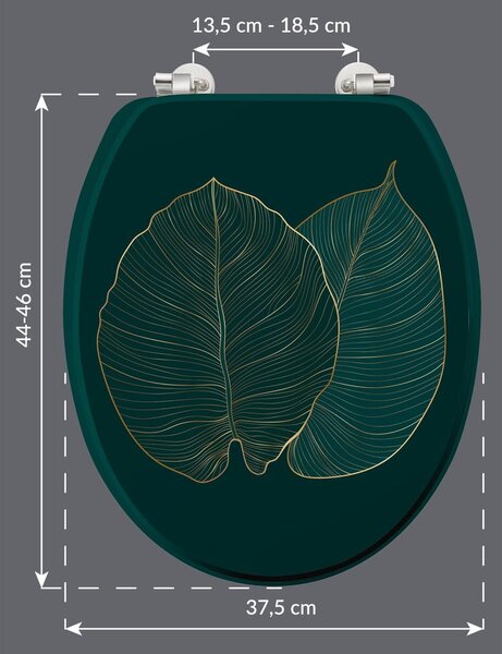 Deska sedesowa 37,5 x 47 Jade – douceur d'intérieur