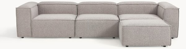Sofa modułowa Bouclé z pufem Lennon (4-osobowa)