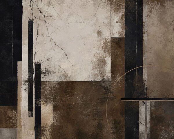 Fototapety Kompozycja abstrakcyjna z ciemnymi liniami i fakturami, Fototapety Abstrakcja, w05541 : Uwalls.pl
