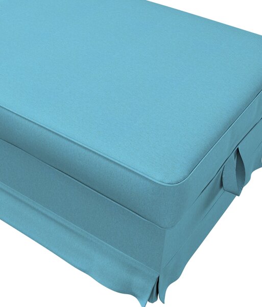 Pokrowiec na podnóżek Ektorp Bromma kolor niebieski tkanina strukturalna
