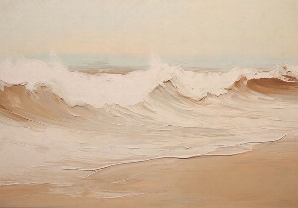 Fototapety Abstrakcyjne fale oceaniczne w pastelowych barwach, Fototapety Abstrakcja, w05697 : Uwalls.pl