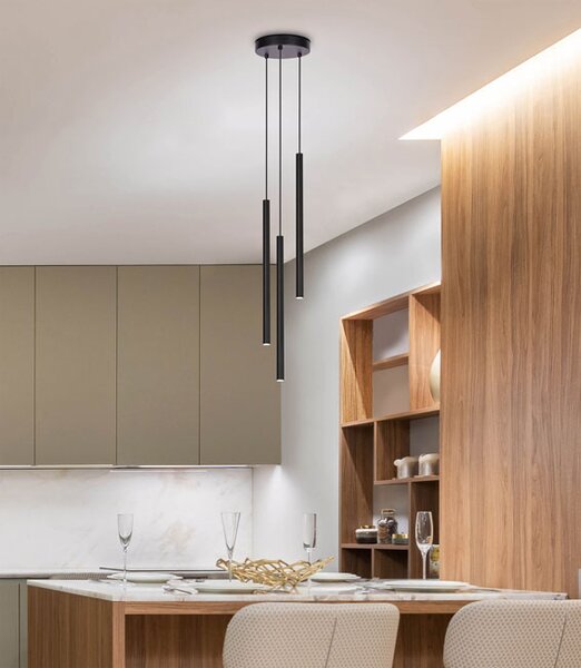 Czarna Lampa Wisząca Sople M5-R76