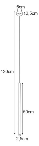 Czarna lampa wisząca sopel nad wyspę - S810 W6-Z31