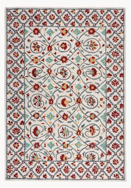 Ręcznie tuftowany dywan z wełny z krótkim włosiem Iris Traditional