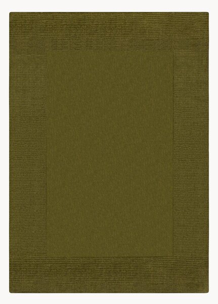Ręcznie tuftowany dywan z wełny z wypukłym wzorem Textured Border