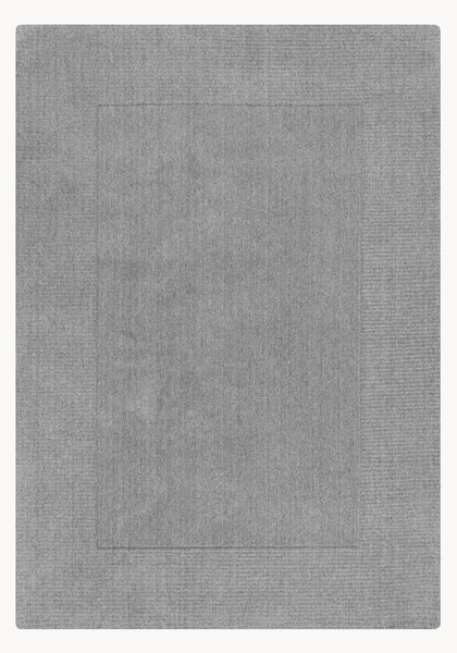 Ręcznie tuftowany dywan z wełny z wypukłym wzorem Textured Border