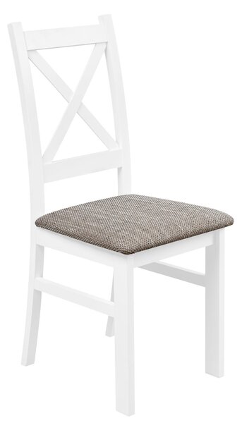 Krzesło do jadalni tapicerowane krzyżak