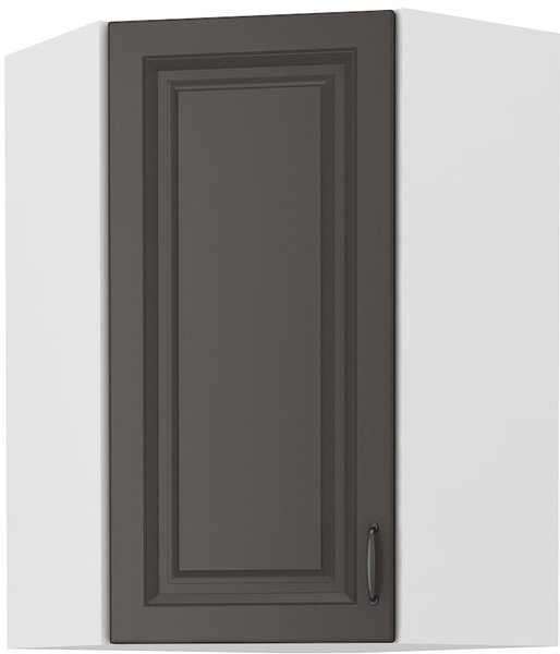 Szafka kuchenna wisząca górna narożna STILO 58x58 GN-90 1 F Grafit/Biały