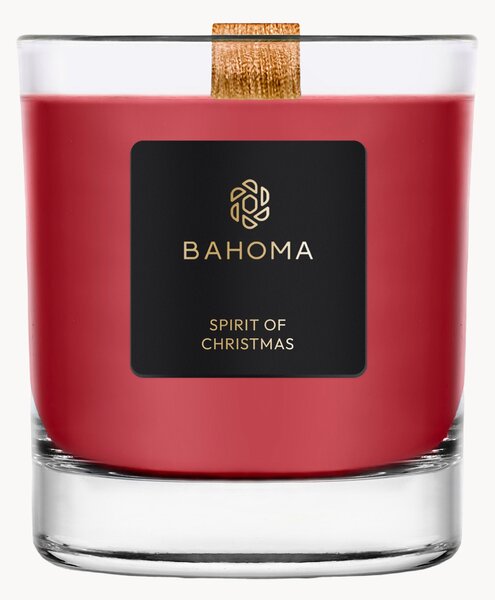Ręcznie wykonana świeca zapachowa Sprit of Christmas (czarna porzeczka, goździki & bursztyn)
