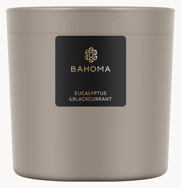 Ręcznie wykonana świeca zapachowa z trzema knotami Eucalyptus & Blackcurrant (frezja, gardenia, piżmo)