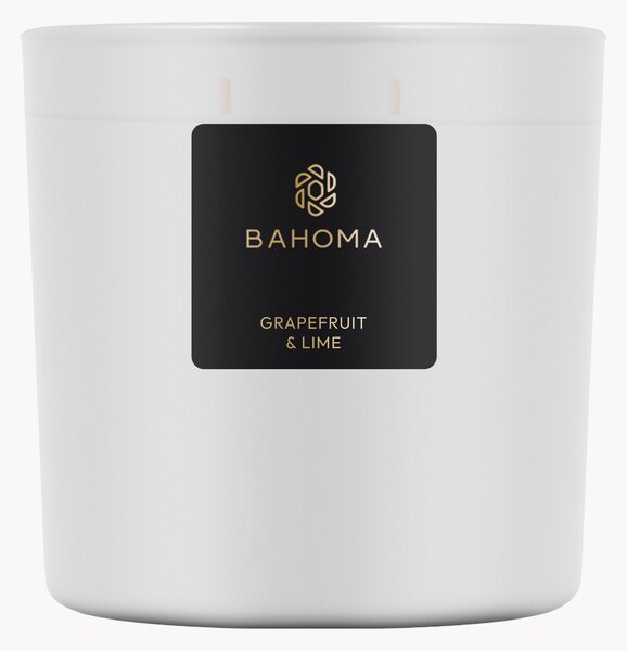 Ręcznie wykonana świeca zapachowa z trzema knotami Grapefruit & Lime (grejpfrut, limonka, gardenia & paczula)